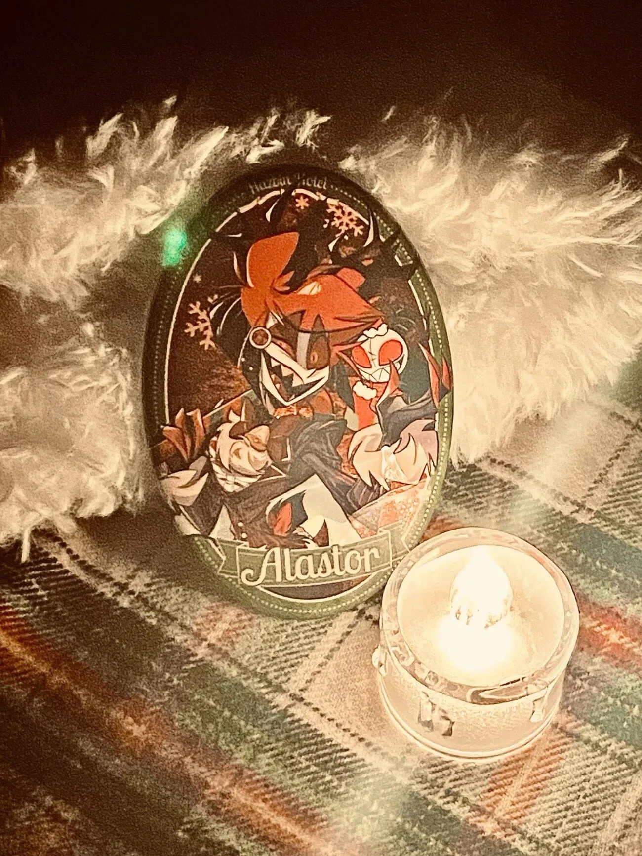 

Alastor Lucifer Morningstar Anime Cosplay Button Pin Anime Character Brooch Badge for Backpack Mascot Student Fans Gift