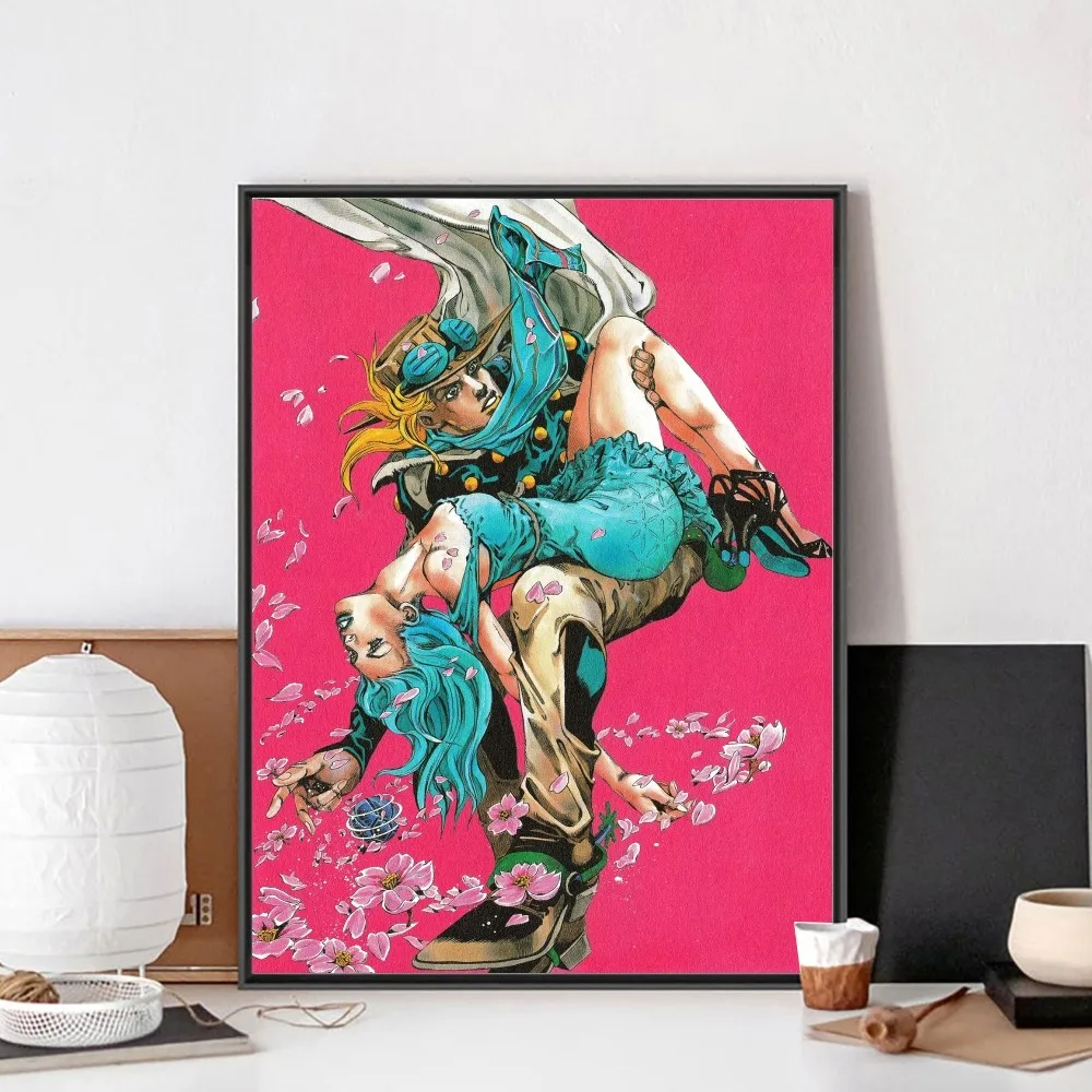 Anime JoJo\'s Bizarre Adventure  Poster No Framed Poster Kraft Club Bar Paper Vintage Poster Wall Painting Bedroom Study Stickers