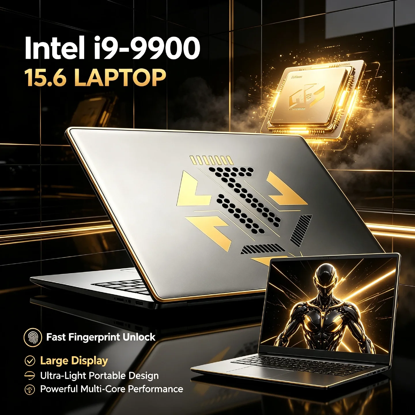 Intel Core i9 9900 15.6 Inch IPS Gaming Laptop 32GB RAM 2TB SSD 1920x1080 Fingerprint Backlit Keyboard Ultra Slim Workstation