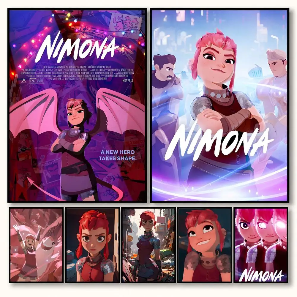 NlMONA Animated Shape Shifting Fantasy Sci Fi Movie Poster Decorative art prints for the home, holiday gifts, unframed