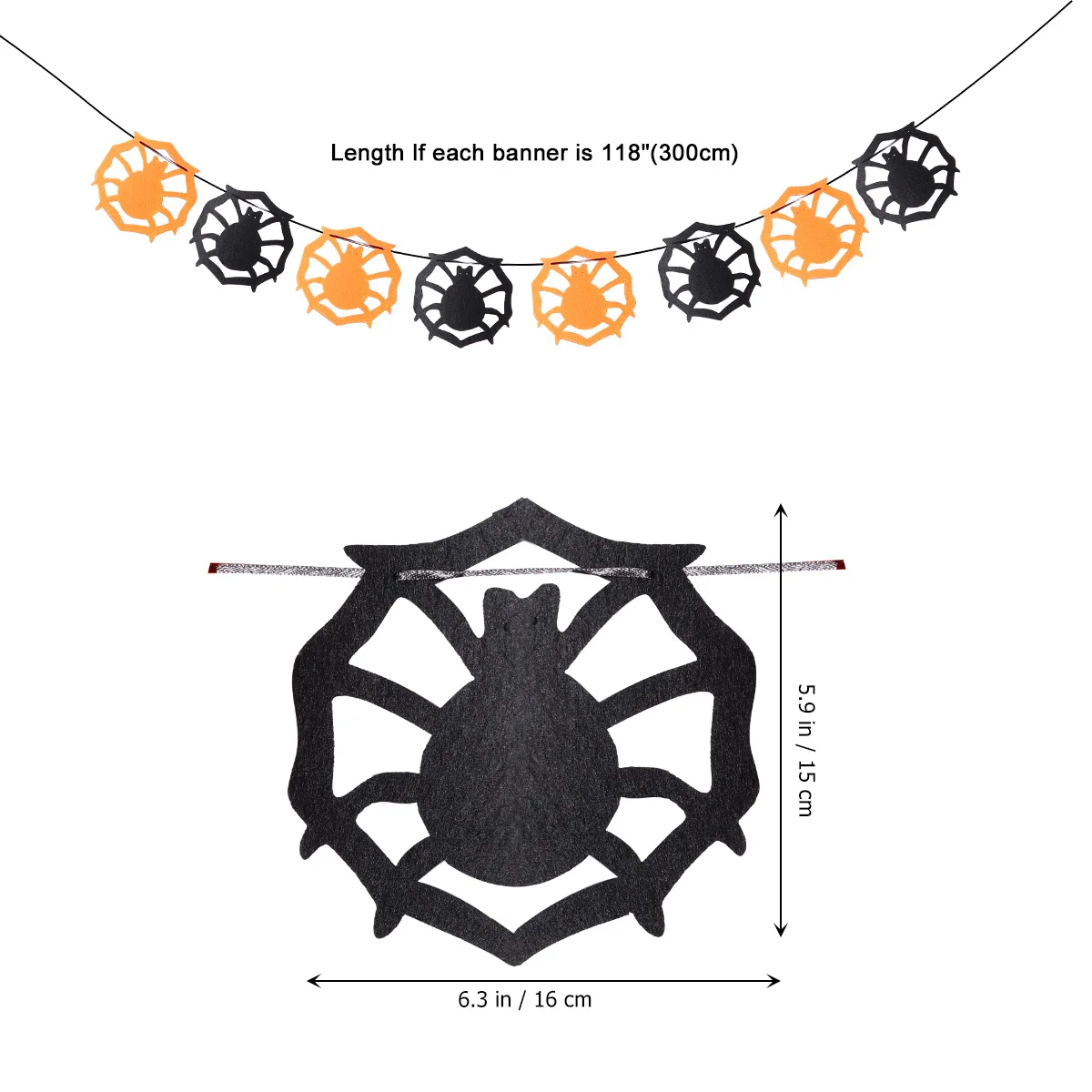 

5Pcs Halloween Hanging Decoration Spider Ghost Head Pendant for Haunted House Party Festival Supplies Decoration