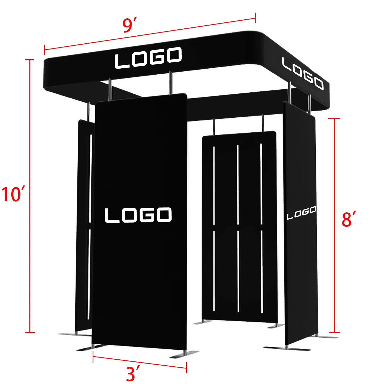 10ft Portable 360 Photo Booth Enclosures Led RGB Lights Backdrop Photobooth 360 Vogue Enclosure for Weddings Parties Events