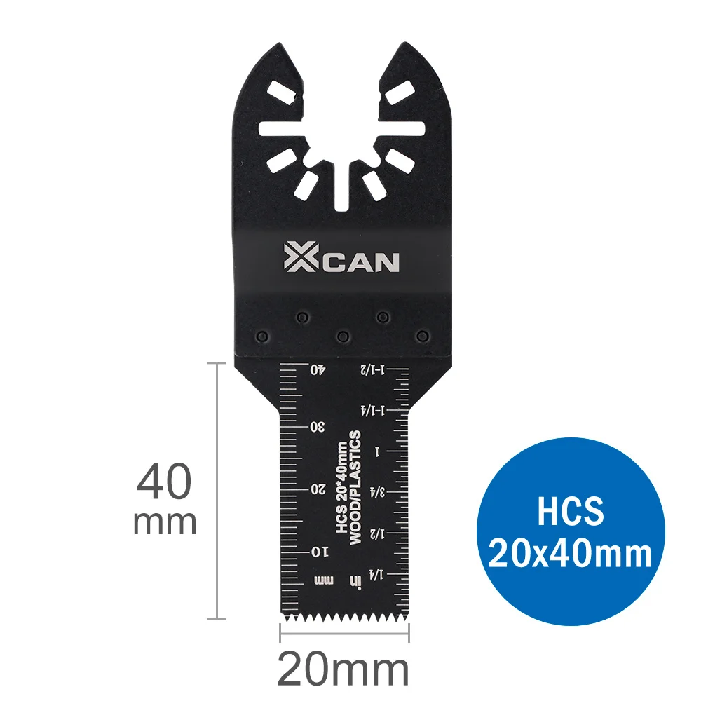 XCAN 1/10/20/50pcs 20mm Oscillating Saw Blades High Carbon Steel Multi-Function Saw Blade Multitool Blades Set for Wood Cutting