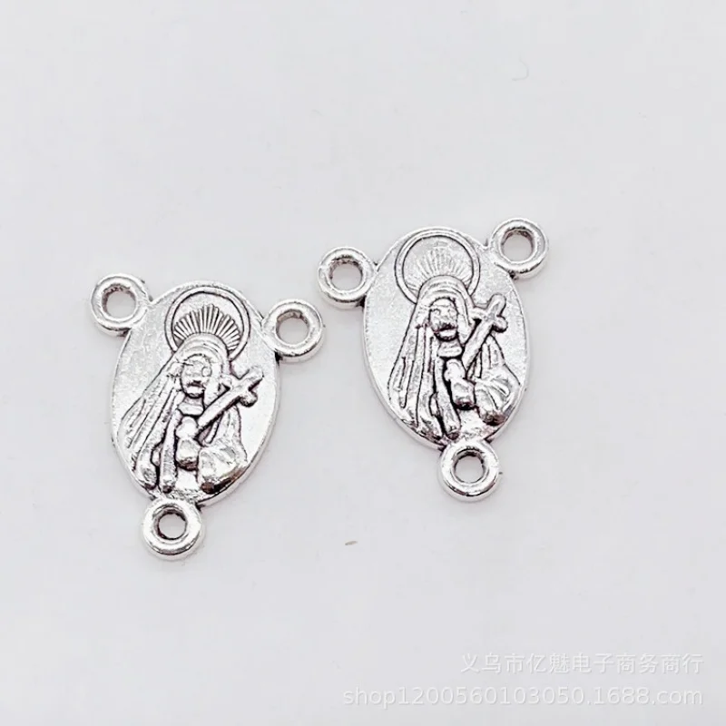 

Factory Direct Sales 100Pieces DIY Zinc Pendant 17x14mm Multi-Hanging Jesus Connector Decoration Decoration Wholesale