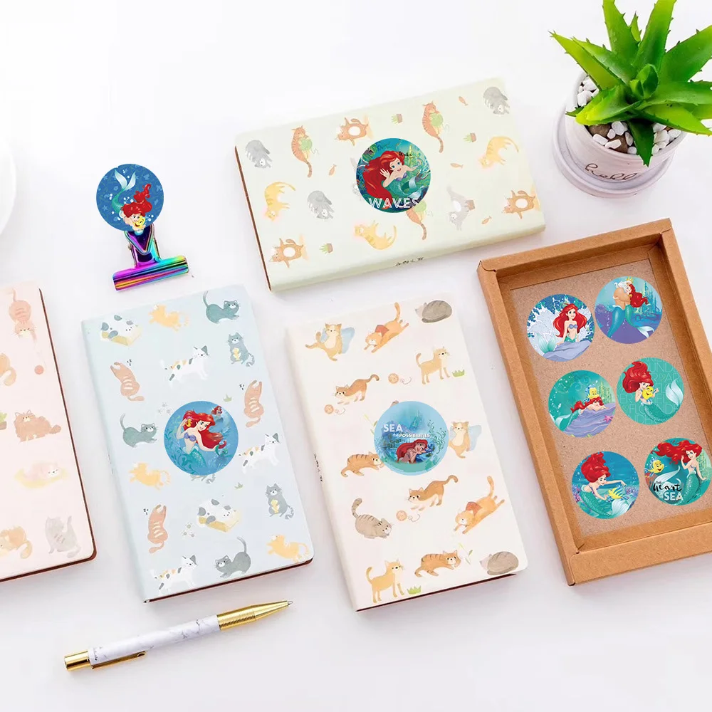 500pcs/Roll Kawaii The Little Mermaid Sealing Stickers Cute Disney Princess Ariel Cartoon Decals Toys DIY Phone Case Stationery - view 6