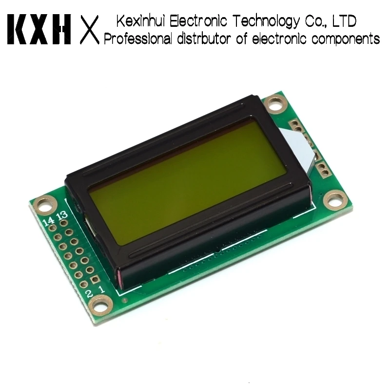 8x2 ЖК-модуля 0802, экран символьного дисплея, синий/желтый, зеленый