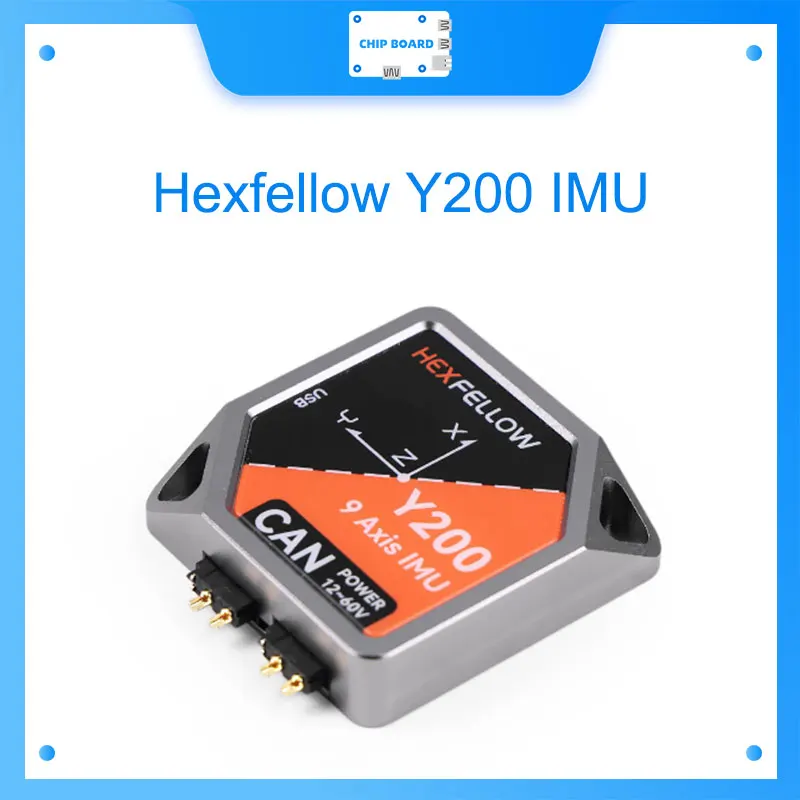 

Hex Y200 IMU - 6-Axis Motion Sensor, ±16g Accelerometer, ±2000°/s Gyro, I2C/SPI, for Robotics/Drones