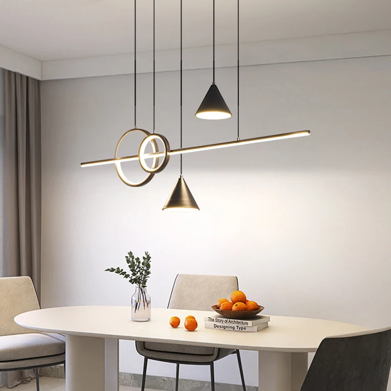 

Nordic Minimalist LED Pendant Lights for Table Office Dining Room Decorate Ceiling Chandeliers Creative Lighting Luster Fixtures