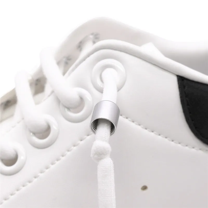 Elastische Schnürsenkel ohne Binden mit Metallverschluss, Schnürsenkelfreie Verschlusskappen für Sneaker, Verstellbare, Langlebige Einheitsgröße für Alle – Detail 12