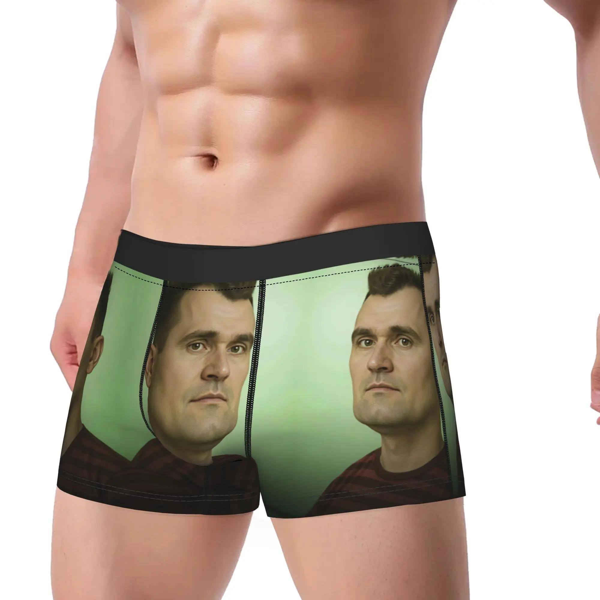 Charlie Kirk Portrait Vintage Meme Underwear  Customs Trunk Quality Male Panties Comfortable Shorts Briefs Birthday Gift