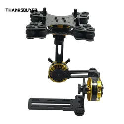 Aluminium Alloy Mini DSLR 3 Axis Brushless Gimbal Frame Kit with Motor for NEX5/6/7 FPV Photography