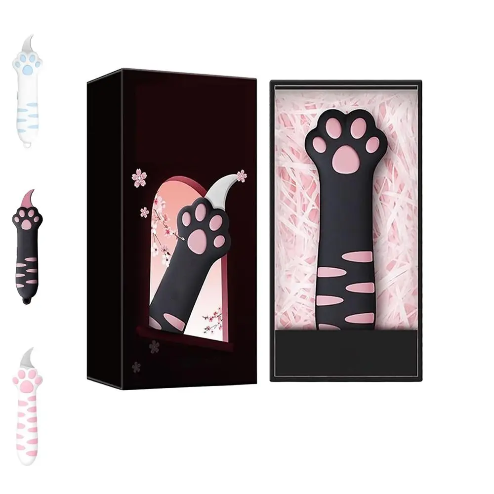 القط باو صندوق القاطع قابل للسحب القط مخلب سكين لطيف القط صندوق الة قطع الورق لسهولة قطع الورق وصندوق فتاة هدية ورقة مفتوحة #1