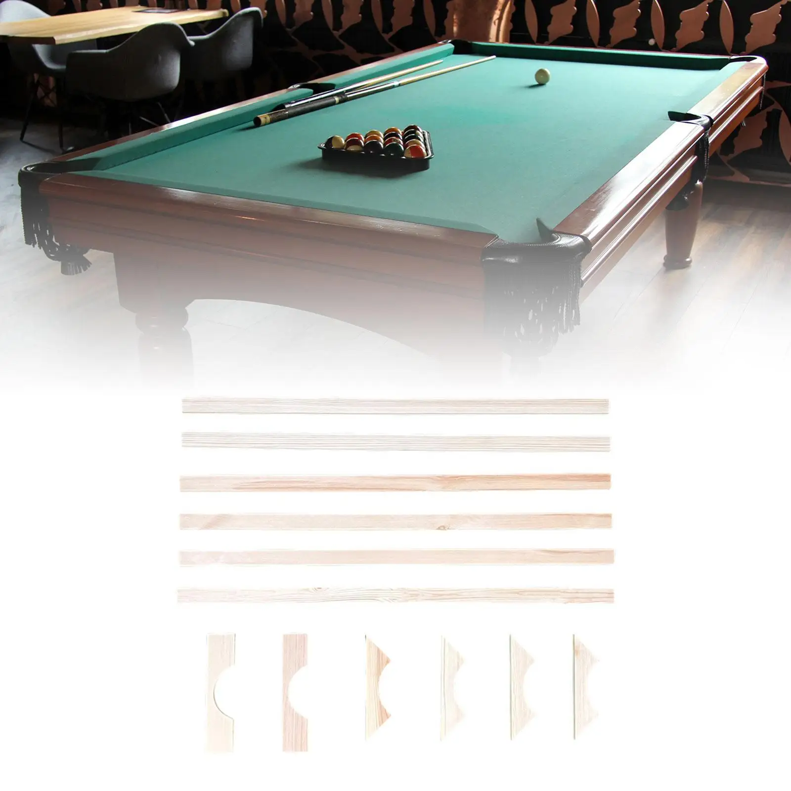 Podkładki instalacyjne do stołu bilardowego Uniwersalne drewniane podkładki klinowe Wysokowydajne akcesorium do stołu bilardowego do stołu bilardowego