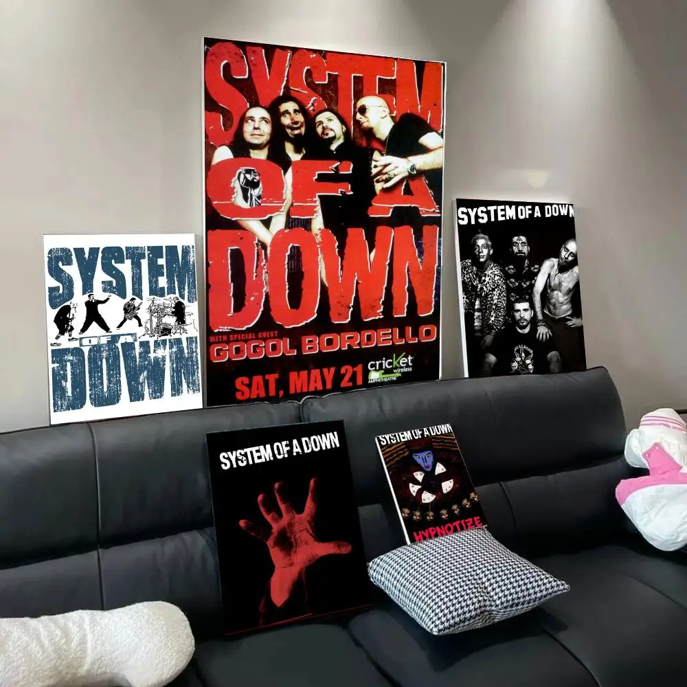 Band SOAD S-System of a Down Poster Modern Aesthetic Wall Art Print Minimalist Poster Bedroom Living Room Home Decor Gift