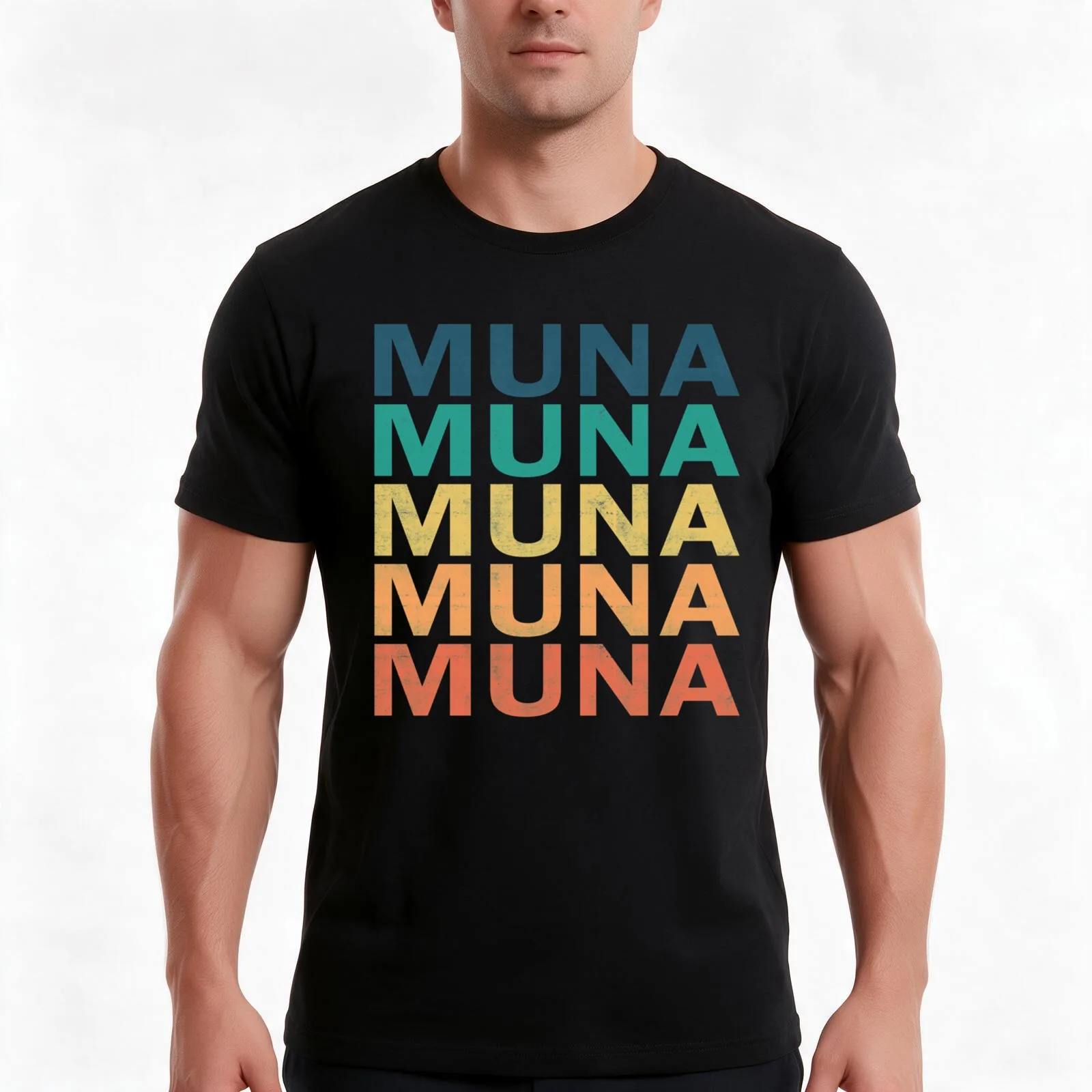 Muna Name T Shirt - Muna Vintage Retro Muna Name Gift Item Tee T-Shirt Summer Casual Cotton Tee, Unisex Men Women