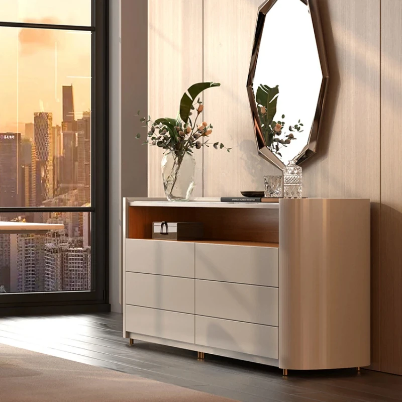 

Italian Minimalist Dining Side Wall Integrated Living Room Simple Storage Restaurant Curio Cabinet Storage