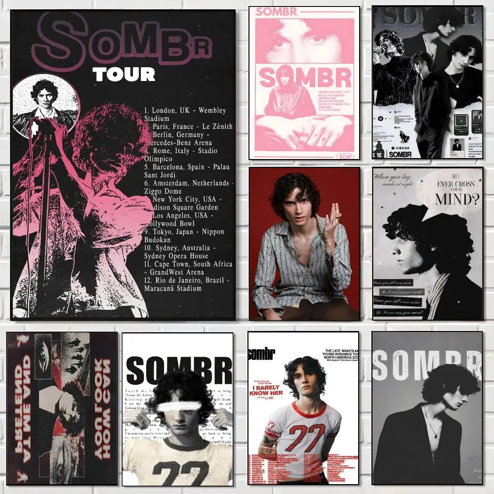 Singer S-Sombr Poster Pegatina artistica HD autoadhesiva impermeable para salon dormitorio