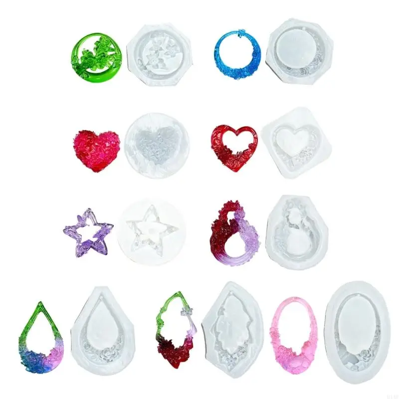 

91AF Elegant Ancient Silicone Pendant Earring Mold Fashion Pendant Molds For DIY Jewelry Making And Handcraft Projects