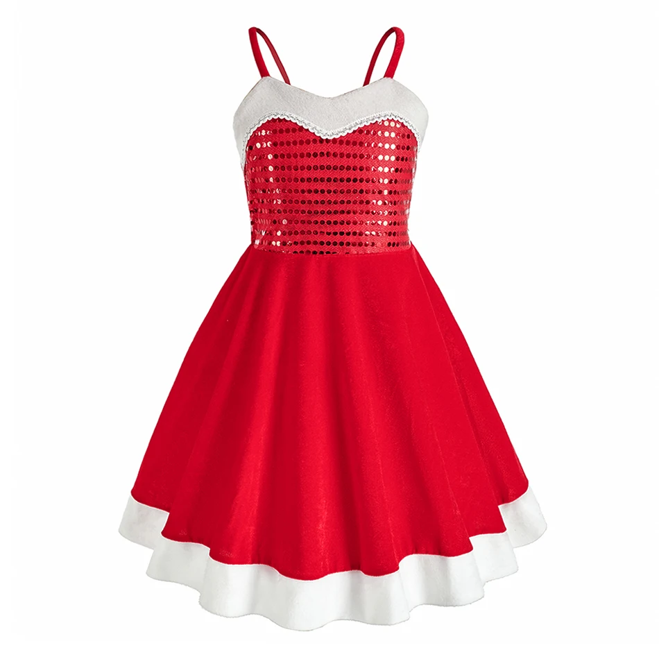 أطفال هدية الكريسماس الفتيات تأثيري فستان الأميرة فساتين نافيداد الطفل فتاة الملابس هالوين كرنفال عيد ميلاد ملابس تنكرية للحفلات #1