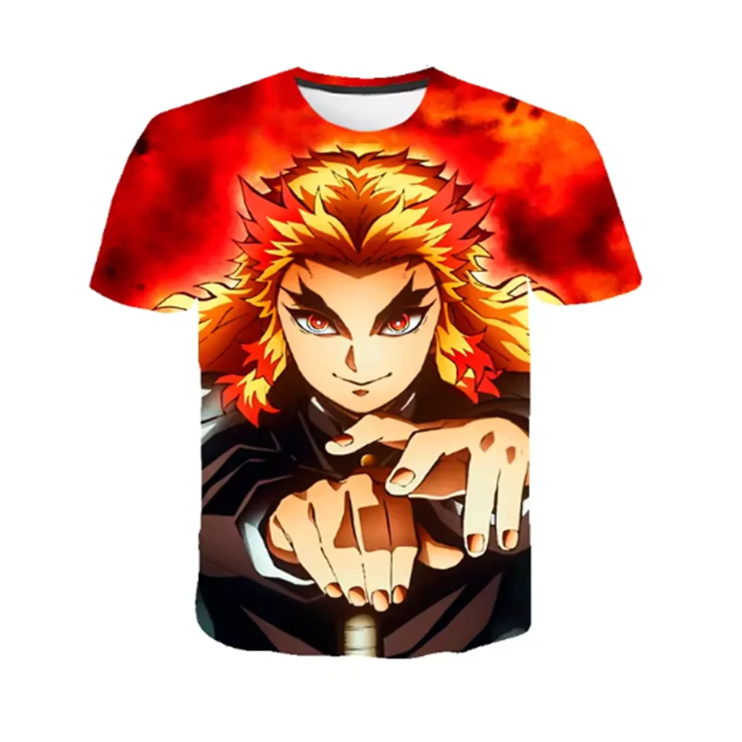 Anime Demon Slayer T Shirt Lovely Kamado Nezuko Costume Boys Girls T-shirt Summer Short Sleeves Oversized Streetwear Loose Tops