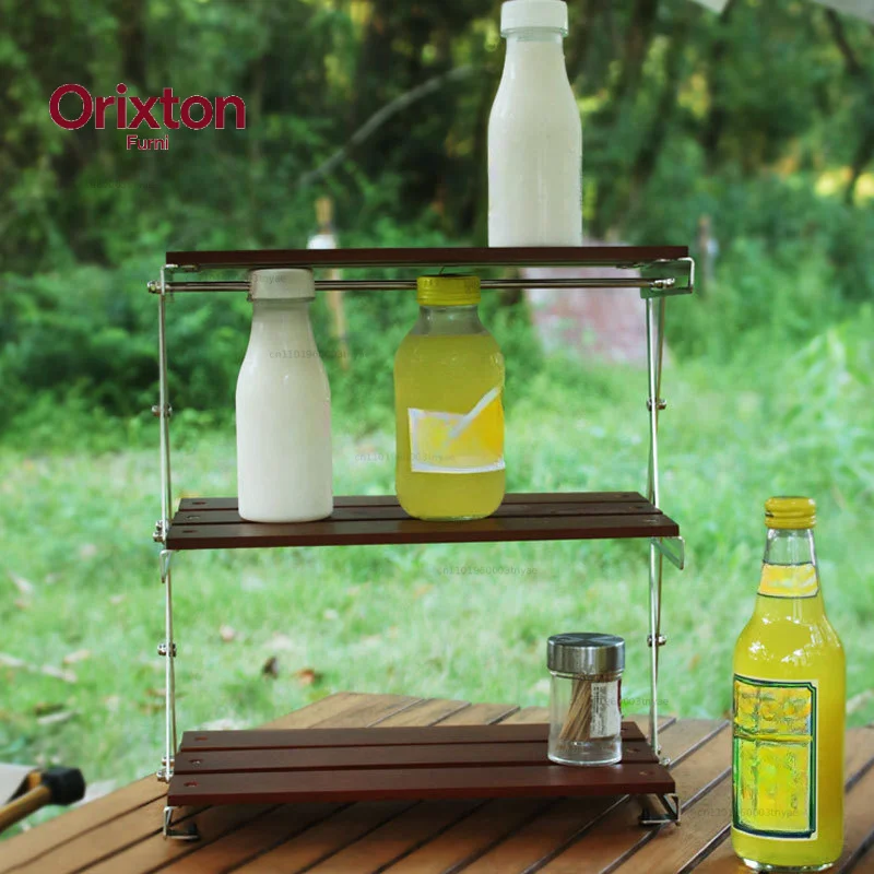 Scalable Storage Rack 3-Tier for Outdoor Camping, Multifunctional Desktop Storage Rack for Beverage Mug