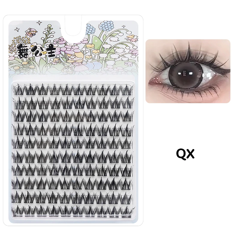 DINGSEN 10 Reihen Natürliche DIY Wimpernbüschel Einzelne Wimpern Anime Falsche Wimpernbüschel Handgefertigte Wimpernverlängerungs-Sets – Detail 33