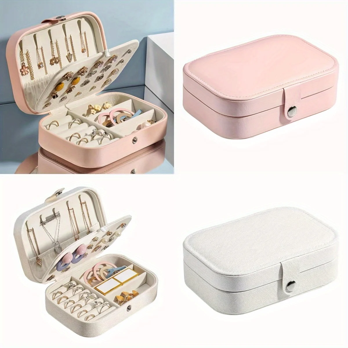 Jewelry storage box, earrings, necklaces, packaging, jewelry storage box, household rings, portable storage, jewelry box