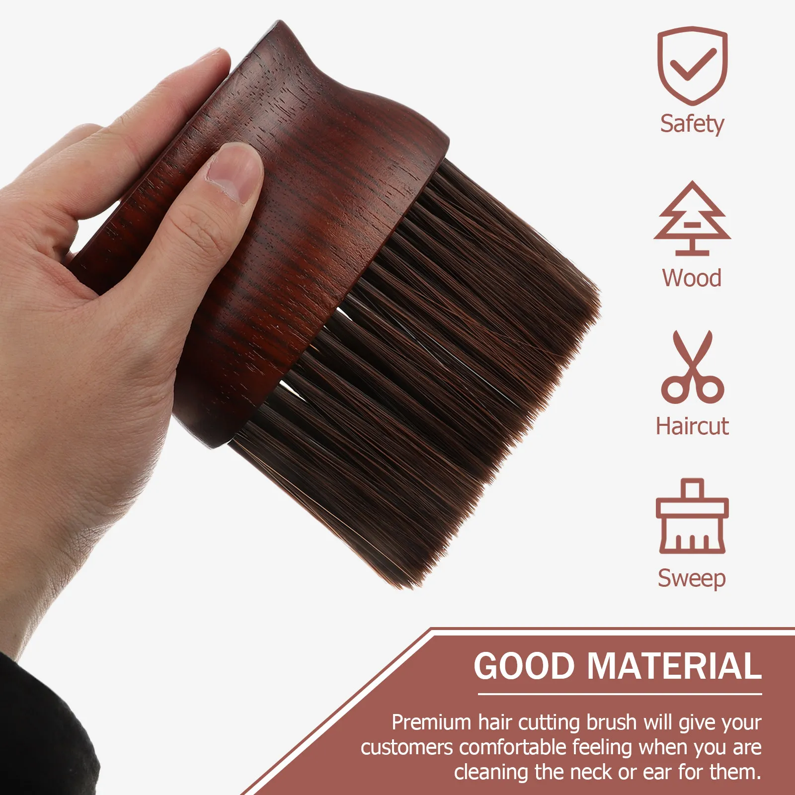 Long Bushy Neck Duster Brush Made of Premium Material Hair Dust Barber Neck Shaving Hair Cutting Supply view 2