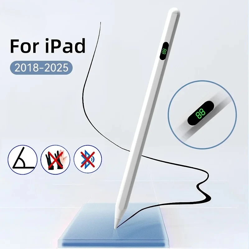

Стилус для iPad Pencil 11-го поколения A16, Apple Pencil, отклонение ладони и чувствительность к наклону, совместимость с 2018-2025 iPad6-10th