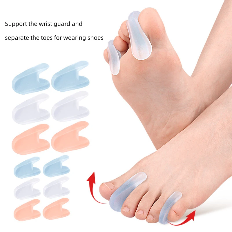 

1Pair Gel Toe Separators Hallux Valgus Bunions Adjuster Corrector Silicone Thumb Orthotics Protector Straighten Foot Care Tool