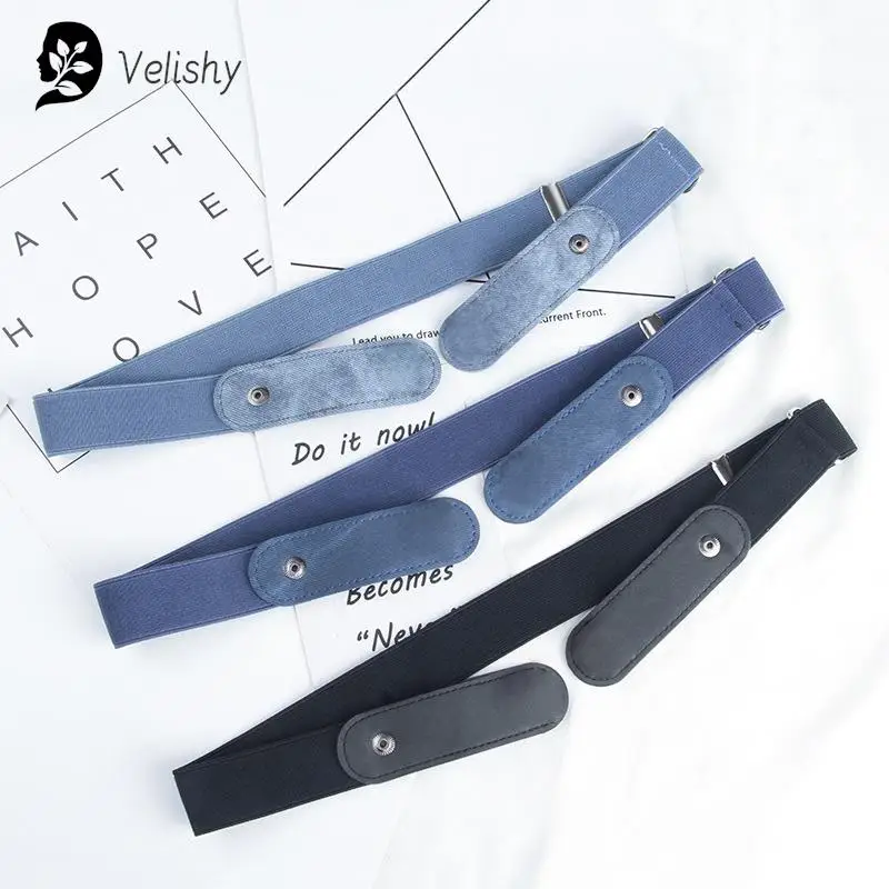 New Buckle-free Elastic Invisible Belt for Jeans Belt Without Buckle Easy Belts Women Men Stretch No Hassle Belt