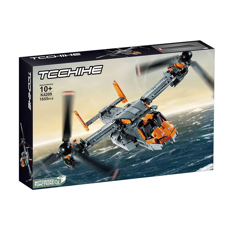 

2025 NEW 42113 Model MOC Building Blocks Red Fighter MOD V-22 Overseas Helicopter DisplayBricks Toys Space Gift