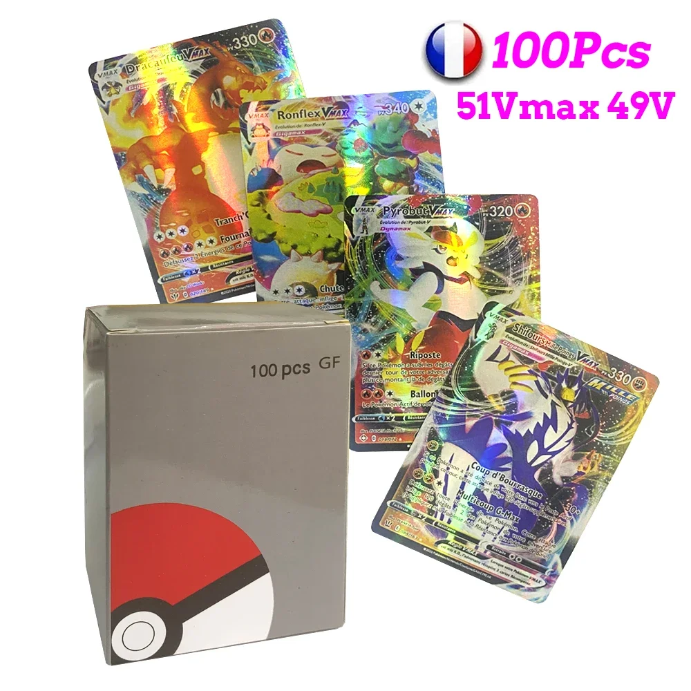 フランスのホログラフィックポケモンカード,スカーフバイオレットバイツ,vmax,ex,vstar,gx,vレター,レインボー,arcus,光沢,pikachu,Chargizard,子供向けギフト,新品