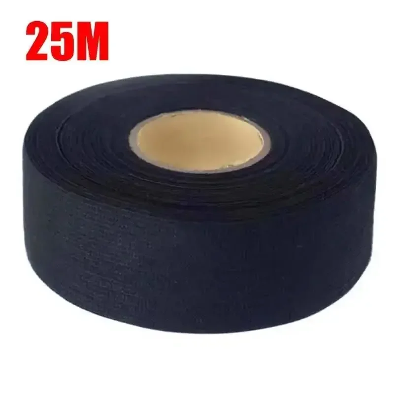 YITAPE 30mm*25M Adhesive Cloth Fabric Tape Heat Resistant Wiring Harness Tape for Car Auto Cable Loom Noise Damping Black
