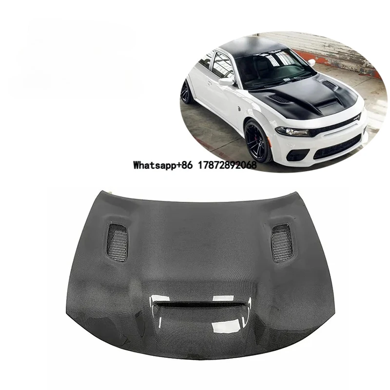 Redeye Style Carbon Fiber Front Engine Hood Bonnet for 2015-2024