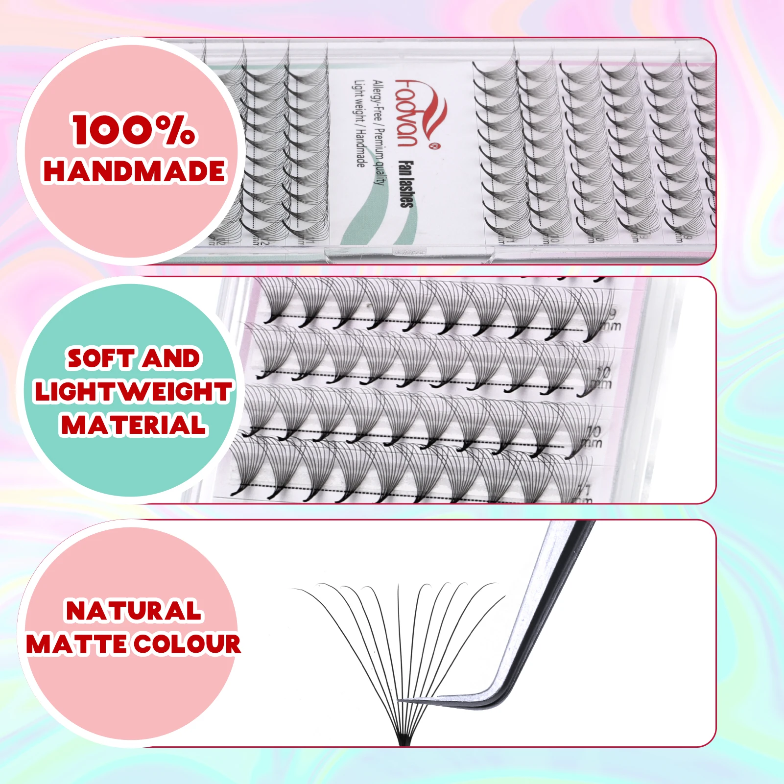 FADVAN Premade Fan Eyelashes 3D/5D/6D/8D/10D/12D/16D/20D/30D Eyelash Extension Wispy Natural Soft Volume Lashes