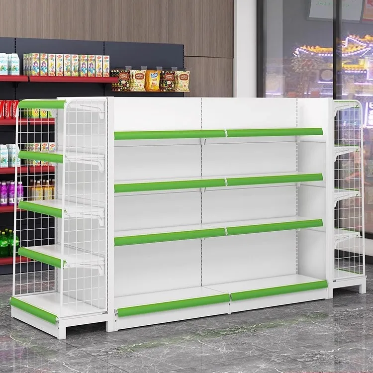 Thickened supermarket shelves Multi-layer shelves Single and double-sided commissary convenience store display shelves