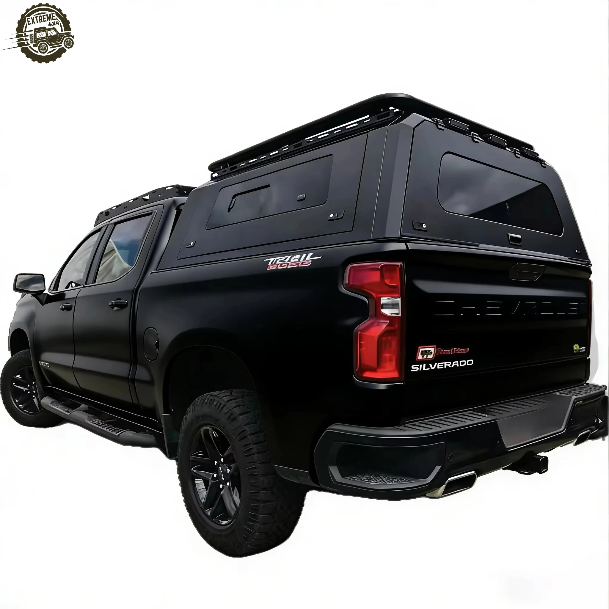 

EXTREME Chevy Silverado Aluminum Truck Canopy Heavy Duty Waterproof Anti Rust Hardtop Smart Cap Camper Shell for Pickup Utility