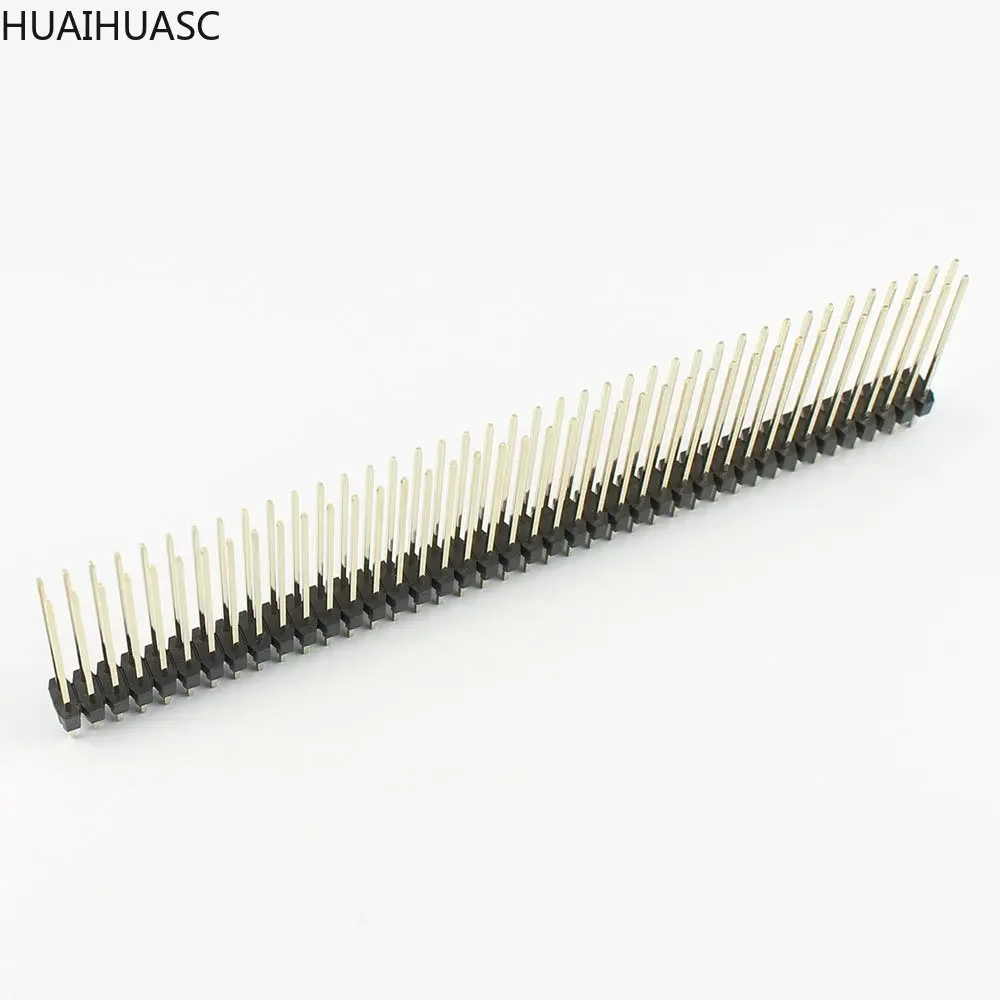 50pcs 2mm 2.0mm Pitch 1x40 2x40 40 Pin Header Strip Male Connector Straight Single Double L 8.7mm 12mm 15mm 17mm 19mm 20mm 21mm