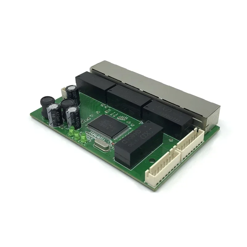 OEM PBC Switch Gigabit Ethernet a 8 porte 8 porte con intestazione a 8 pin Hub 10/100/1000 m Pin di alimentazione a 8 vie Scheda PCB OEM schroef gat