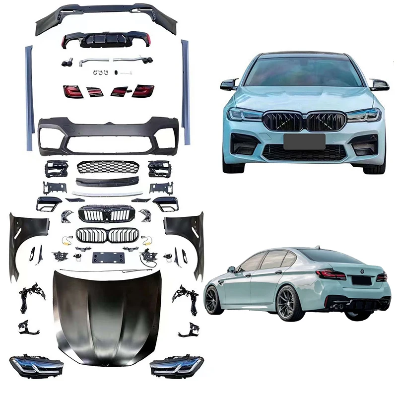 

Runde Facelift Body Kit For 11-17 BMW 5 Series F10 F18 Upgrade 2022 M5 Body Kit Car Bumpers Headlights Hood Fender Taillights