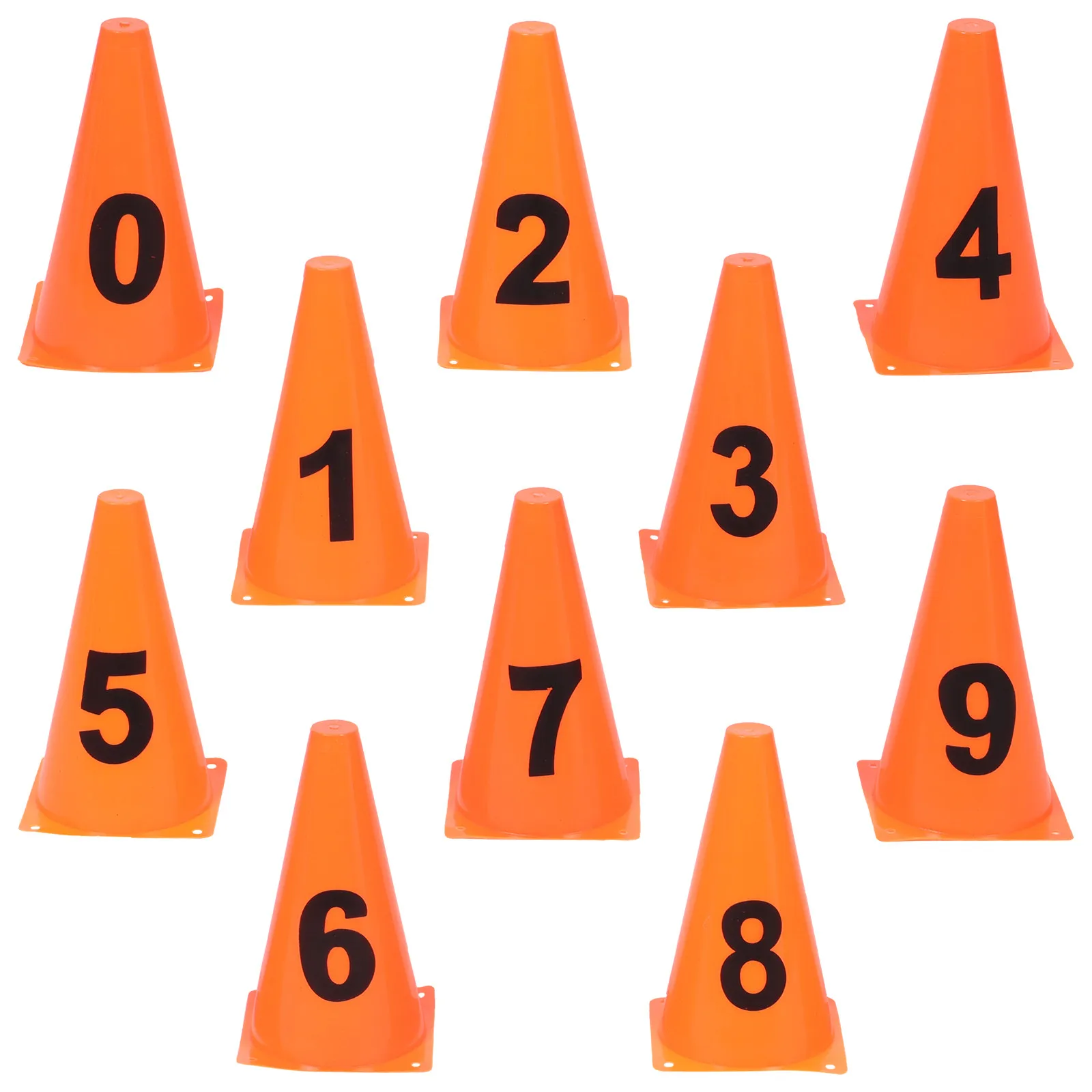 

Набор цветных конусов с номерами, гладкая и безопасная конструкция для тренировок по футболу, баскетболу, катанию на роликах, упражнений на открытом воздухе