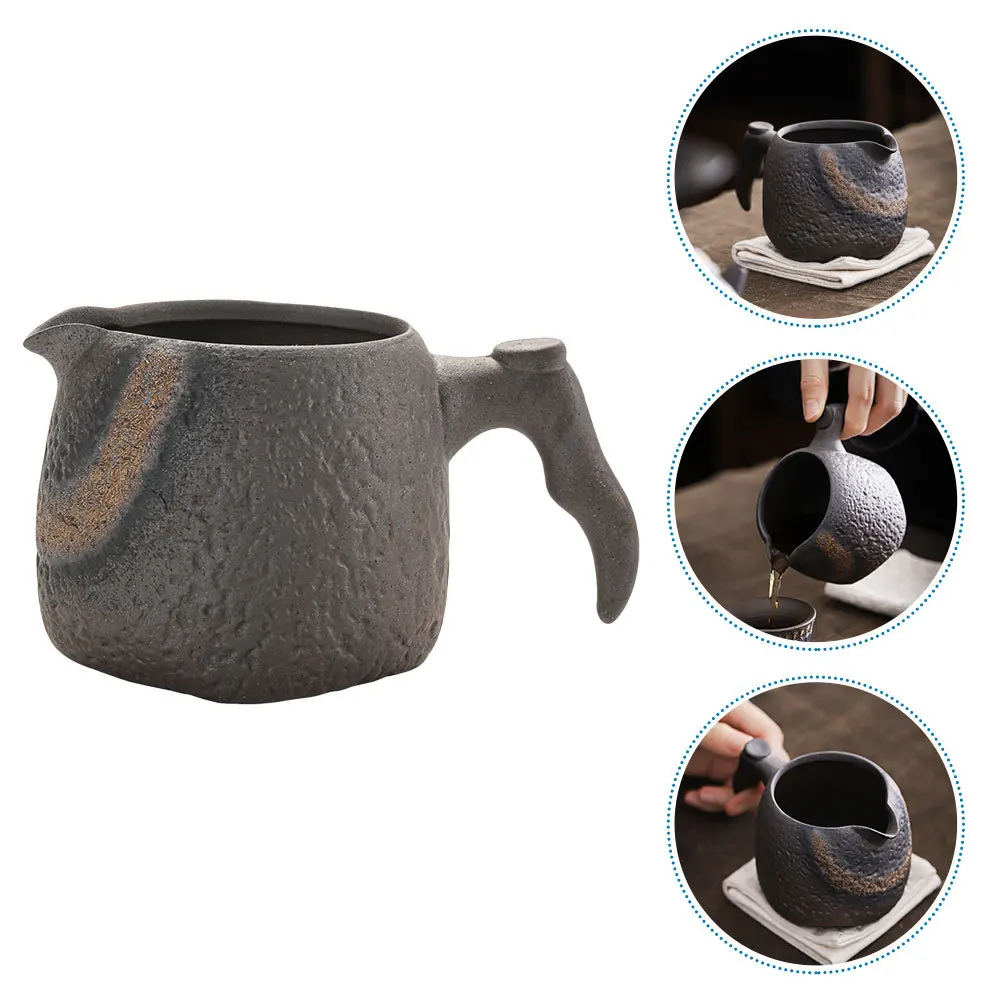 

Tea Dispensing Cup Handheld Ceramic Teacup with Retro Design Perfect for Office Home Hotel Use Multi-Use Tasting Teaware Gift