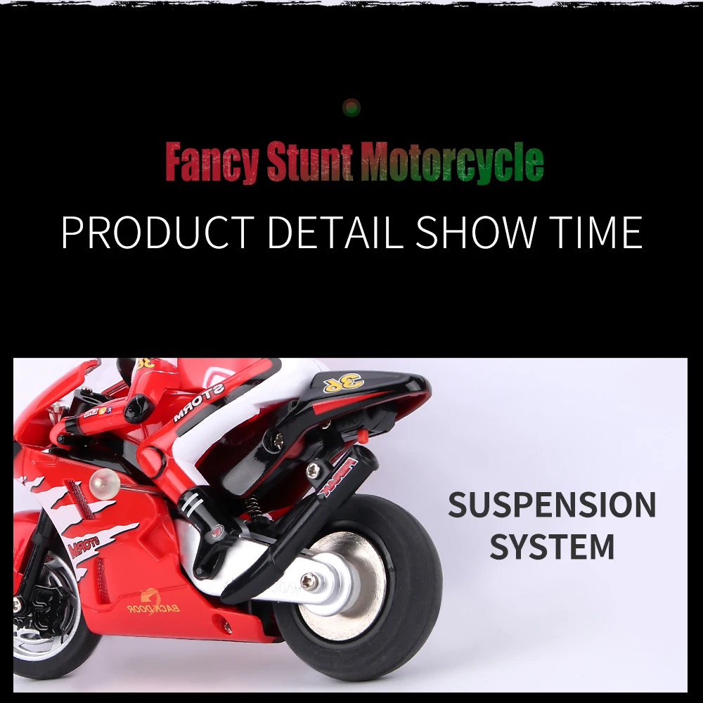 RC Motorcycle Electronic Remote Control Racing Car High Speed Electric Off-Road Car Rechargeable 2.4Ghz Stunt Motorbike For Boys