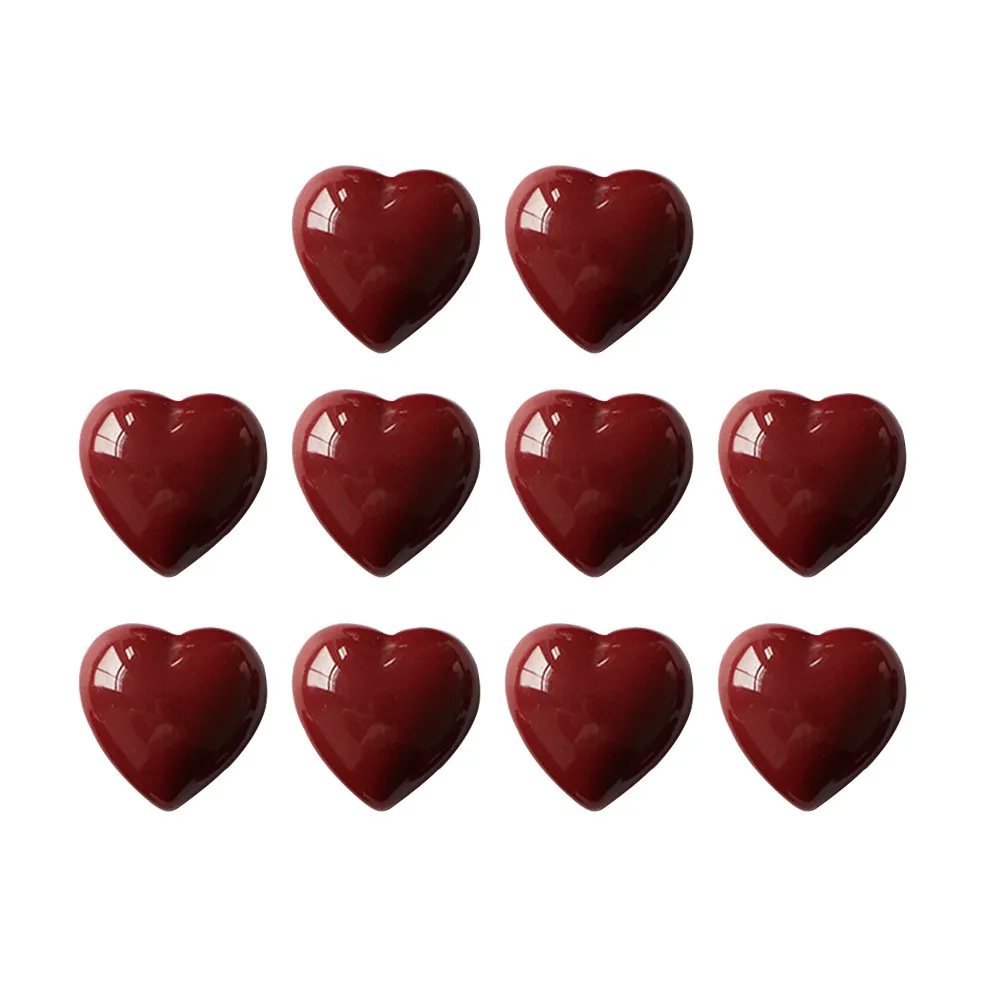 20Pcs Resin Heart Earrings Making Material Candy Color Plastic DIY Jewelry Accessories Earring Paster Resin Jewelry Making Tools