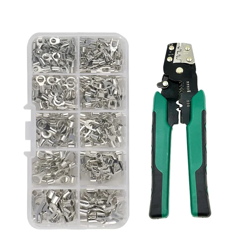 OTUT 320 piece crimping terminal set suitable for 0.5-4mm ² fork shaped circular terminal insulated copper wire head