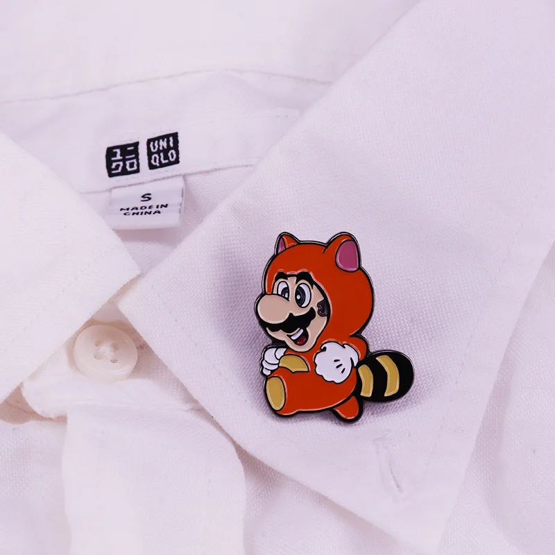 Retro Arcade Game Figure Enamel Pin Funny Mario Bros Cute Hard Metal Brooch Backpacks Lapel Badge Fashion Jewelry Accessories