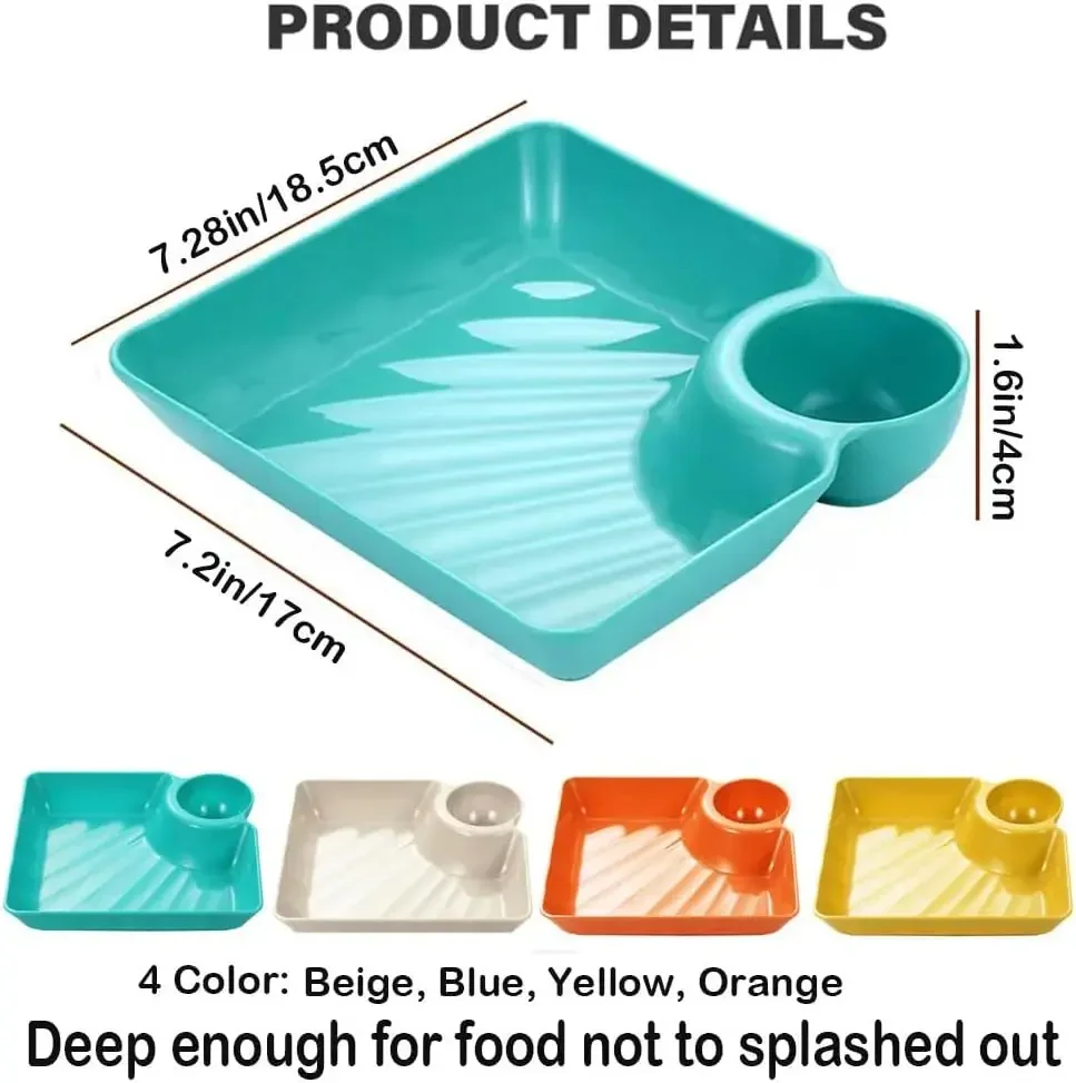 Chips and Salsa Serving Dish Plates Veggie Platter Dipping Trays with Sauce Rack for Buffet Party