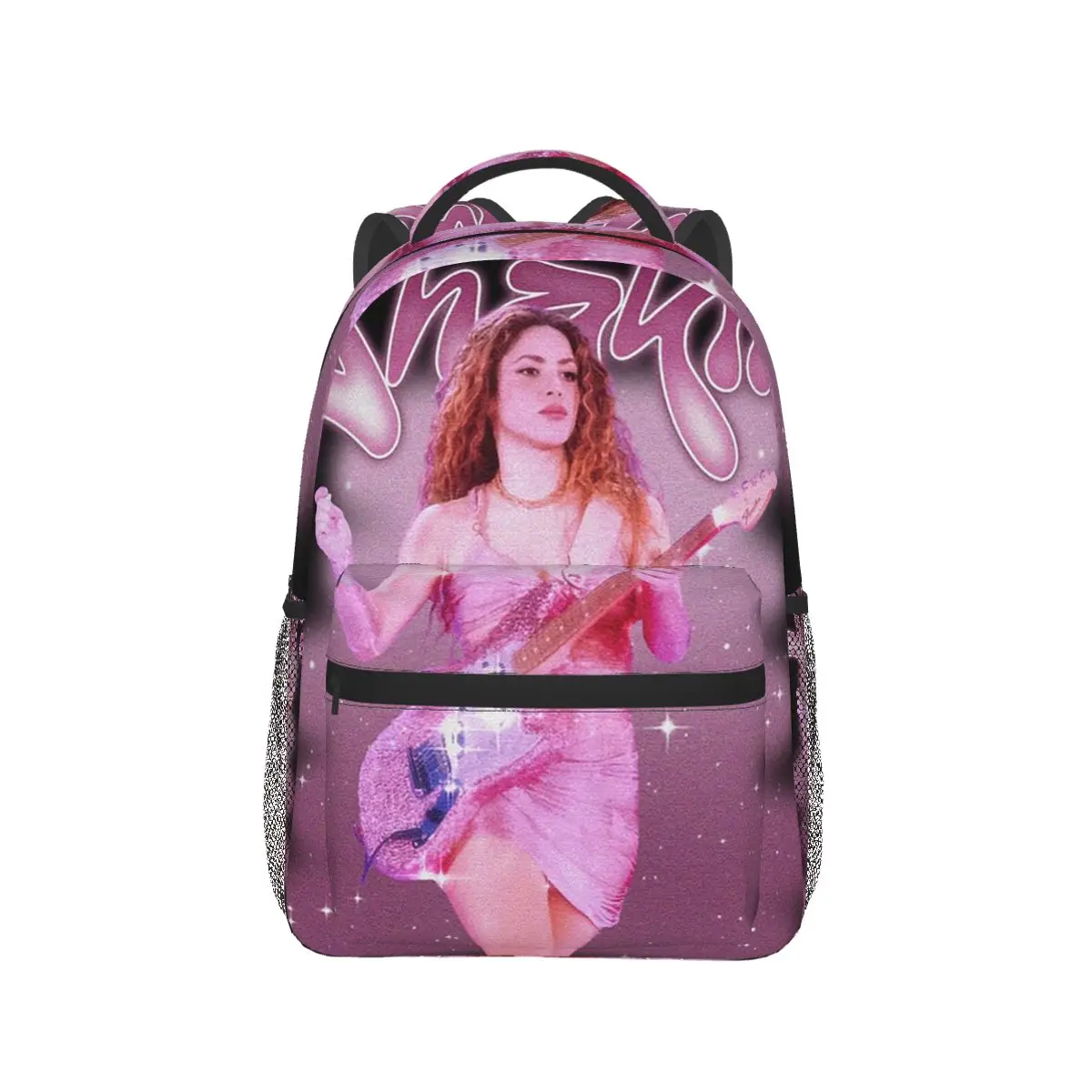 Pretty Pink Pop Singer Shakira Backpack Hot Sale Daypack Large Capacity Kids BookBag School Bag Shoulder Bags for Men Women