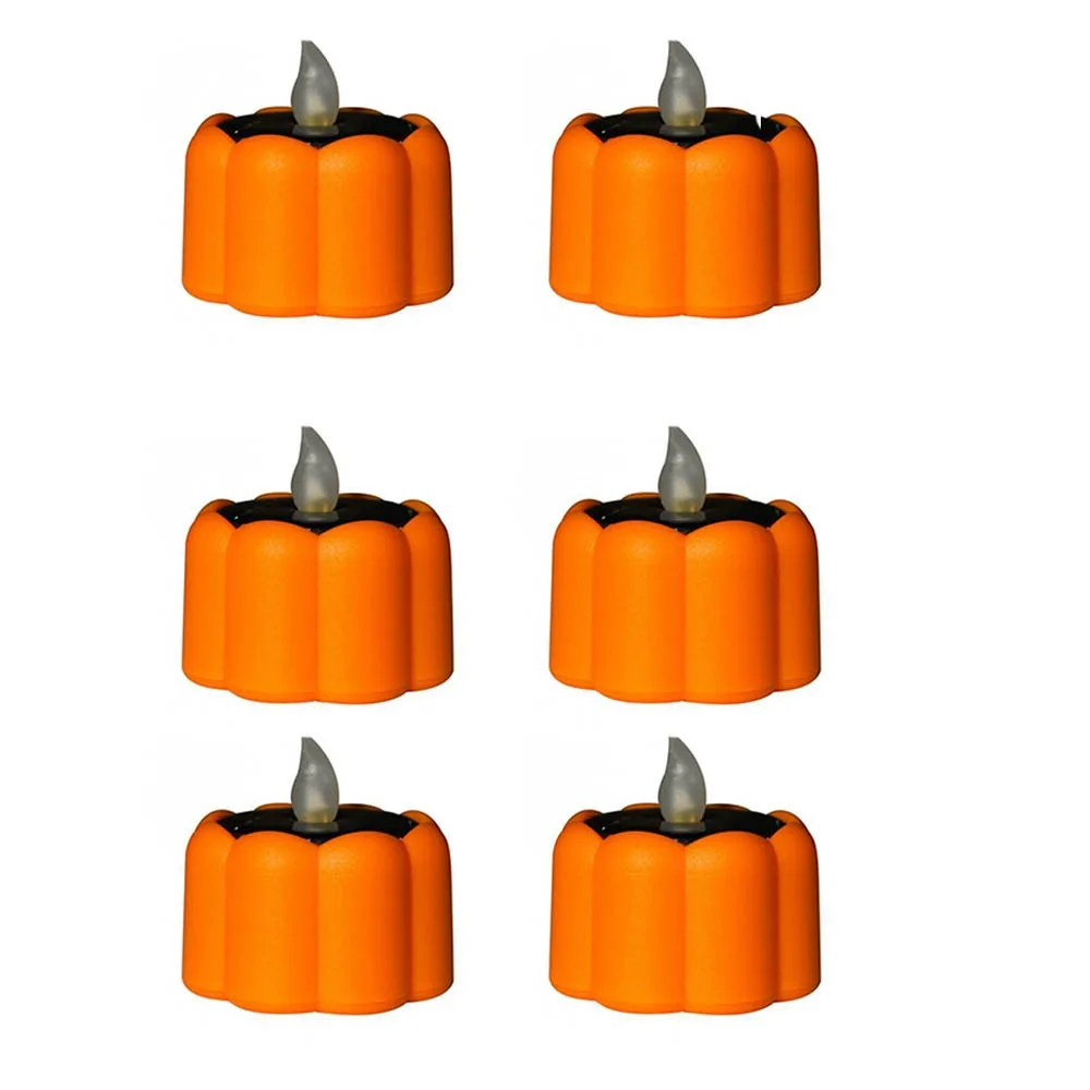 

6pcs Waterproof Solar Tea Lights Romantic Simulation Flameless Terrace Lamp Flickering Warm Light LED Candle Lamp
